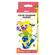 AMOS 阿摩司 神奇變色彩色筆, 6色