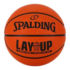 SPALDING 斯伯丁 LAY UP 橡膠籃球 耐用外層, SPA83729, 1個