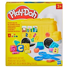 Hasbro 孩之寶 Play-Doh 培樂多 上學趣校車遊戲組, 混和顏色, 284g, 1盒