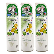 EARTH 地球製藥 Sukki-ri 浴廁除臭抑菌芳香噴霧 清新柑橘香, 350ml, 3罐