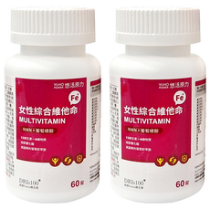 悠活原力 女性綜合維他命 + 鐵 膜衣錠, 60顆, 840mg, 2罐