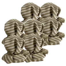 J&N 精緻印花條紋桌腳套 Set, 8入組, 咖啡色, 1組, 約 8*9