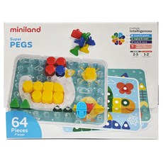 Miniland 3.9cm 大拼豆幼兒學習組 多色多形狀 培養想像力, 1組