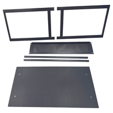 W90cm 寬桌子 金屬/塑膠/MDF板材質, 20 x 40角管, 白色木板 + 烤漆黑色, 1組