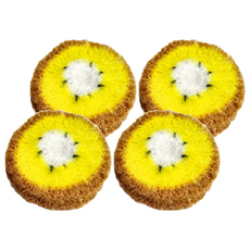 MasterClean 韓風手編洗碗巾, 奇異果黃色, 3個, 4包