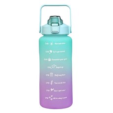 超大容量漸層水壺, 紫色, 2L, 1個