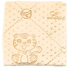 OhBabyLying 讓寶寶躺躺 4層有機彩棉隔尿墊, 小(45 x 30cm), 小老虎, 防水透氣, 小老虎 黃色, 1個