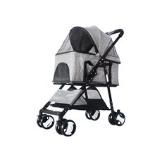 可拆式兩用寵物推車 802, 1台, 灰色