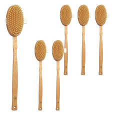 Braun Wettberg 珀薇 德國製馬毛植纖 長柄強勁沐浴按摩刷, 單色, 1支, 6支