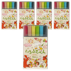 KOKUYO 水性彩繪毛筆, 書寫流暢 毛筆筆尖設計 6色/12色/24色, 5盒