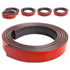 小麥購物 背膠軟磁條磁片 10m x 100cm 6捲 Y449 1組, 黑色 + 紅色