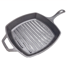 LODGE 野生動物系列 26.6cm 鑄鐵方型單柄煎鍋 野生魚, 1個