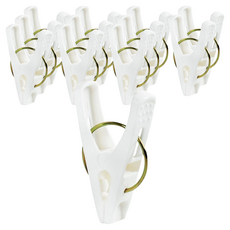 POnYKASEI 掛繩曬衣夾, 12個, 白色