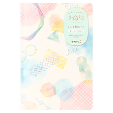日本MIDORI Yuru Log筆記本 B6 點方眼記事本, 1本, 水彩