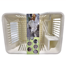 大妙莉抗菌瀝水架碗盤架 - PP材質, 白色, 1個, 1