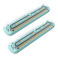 豪割達人 透明上蓋智能保鮮抽真空機 淺藍色 附真空袋 大 5個 + 小 10個 2組, SX-360