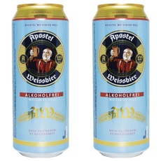 Apostel Weissbier 小麥啤酒風味飲, 無酒精, 口感清爽, 素食可飲用, 500ml, 2罐