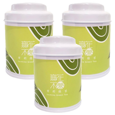 無藏茗茶 茉莉綠茶 三角茶包, 燻製烏龍, 芬芳茉莉香, 優雅茶罐設計, 3.2g, 3入, 3罐