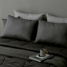 slip-on 可整顆水洗睡眠枕, 炭灰色, 2個