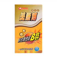 PRinCE 王子製藥 美康博綜合維他命B群 膜衣錠 含維生素C 維生素E 牛磺酸及肌醇, 1.05g, 60顆, 1盒
