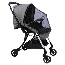 vivibaby 貝殼型 全罩式加大加密拉鍊 手推車/餐搖椅/安全座椅 防蚊帳, 1個, 灰色