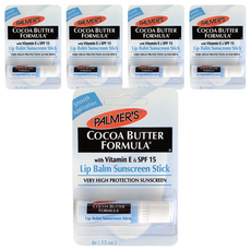 PALMER&#x27;S 帕瑪氏 維他命E SPF15 可可脂防曬護唇膏, 無色, 4g, 5支