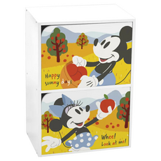 收納王妃 迪士尼米奇米妮木門雙層櫃 果園生活 2層, 混合色