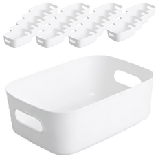 葉子小舖 日式儲物盒 收納盒 小號 白色 桌面收納好幫手, 20個