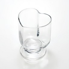 HIROTA GLASS 廣田硝子 帶底座心形玻璃杯 300ml HT-2W, 透明, 1個
