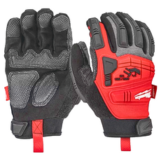 Milwaukee 美沃奇 防衝擊手套 XL/TG, 紅黑色, 1雙