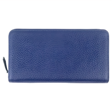 6COIN 真皮頭層牛皮22卡位長夾, 20 x 10.5 x 3.5cm, 藍色