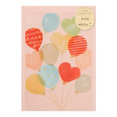 日本 MIDORI 透明卡片, 氣球 透明色, 1張