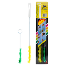 AQUAFUN 水之樂 長短刷 魚缸清潔刷 水族箱清潔工具, 1組, 7.8cm×2cm×39cm