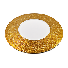 JUST HOME 金讚12吋陶瓷秀盤, 金色, 30.2 x 1cm, 1個