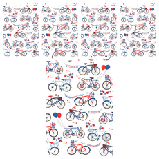 Now Designs 純棉擦拭布 園遊單車 薄透純棉 可吊掛收納, 5個