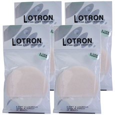 LOTRON 手套型蜜粉撲, 植絨布材質, 規格7.2*7.2*1.2公分, L-104, 4個
