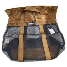 BROOKLYN WORKS 布魯克林 摺疊收納袋 S 格紋撞色滌綸面料, 棕色, 1個