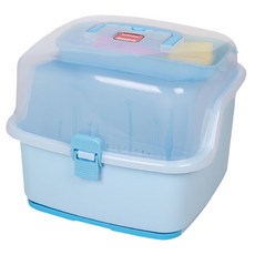 Bestbaby 貝氏嬰童 奶瓶收納箱, 36x31x29cm, 獨立分層 超大容量, 藍色, 單件