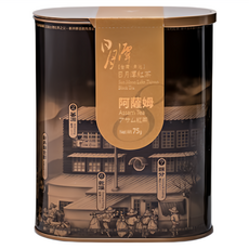 魚池鄉農會 典藏茶葉 阿薩姆紅茶, 手採精製, 冷熱飲用皆可, 滋味濃郁甘醇帶有天然的麥芽香, 75g, 1罐