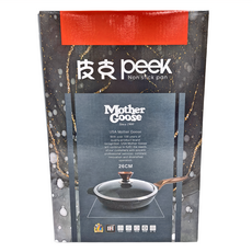 Mother Goose 鵝媽媽 皮克超銀石IH導磁不沾平底鍋, 26cm, 1個