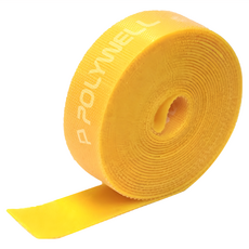 POLYWELL 寶利威爾 魔鬼氈束線帶 PW15-T65-0718 300 x 2cm 黃色, 1捲