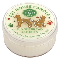 PET HOUSE 室內除臭寵物香氛蠟燭, 薑餅餅乾, 100%天然黃豆蠟, 純棉芯, 43g, 1罐
