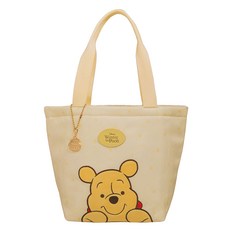 Winnie the Pooh 小熊維尼 小熊維尼萌萌頭 保冷袋 PTD23-E5-51BG, 奶油黃, 1個