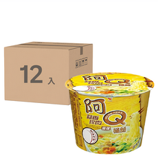 統一 阿Q桶麵 蒜香珍肉風味 106g, 12入