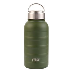 TYESO 泰碩 304不鏽鋼毛毛蟲保溫瓶, 綠色, 750ml, 1個