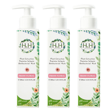 HH 草本新淨界 私密植萃抗菌潔淨露 清新花香, 200ml, 3瓶