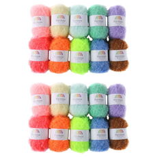 mamaknit 10色彩虹菜瓜布編織線, B款, 2組