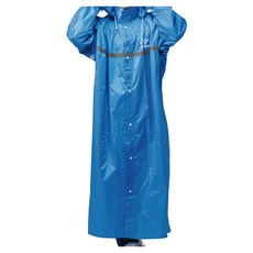 JUMP 將門 金三角雙重反光奧樂AuRa風雨衣 隱藏收納雨帽 高標準耐水壓布料 雙重防水, 活力藍, 4XL