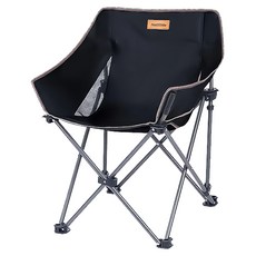 Naturehike 挪客 星定 戶外折疊月亮椅, 黑色, 1個