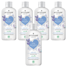 ATTITUDE 艾特優 嬰幼兒泡泡浴 杏仁奶 473mL, 5瓶